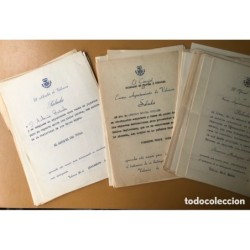 AYUNTAMIENTO VALENCIA-100 CARTAS MUNICIPALES AÑOS 1950/1960 DE ALCADE, PERSONALIDADES Y DOCUMENTOS.