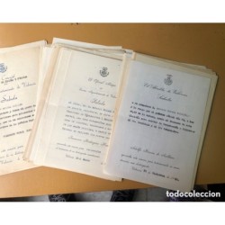 AYUNTAMIENTO VALENCIA-100 CARTAS MUNICIPALES AÑOS 1950/1960 DE ALCADE, PERSONALIDADES Y DOCUMENTOS.