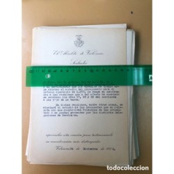 AYUNTAMIENTO VALENCIA-100 CARTAS MUNICIPALES AÑOS 1950/1960 DE ALCADE, PERSONALIDADES Y DOCUMENTOS.