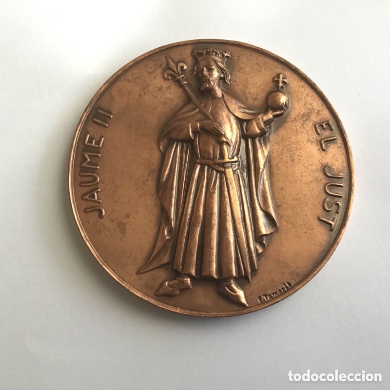 MEDALLA CONMEMORATIVA JAUME II EL JUST-LA VALLDIGNA 100 ANYS 1298 1998.