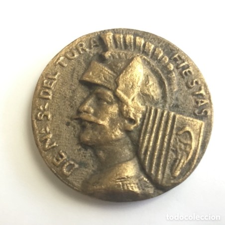 MEDALLA FIESTAS DE NUESTRA SEÑORA DEL TURA-III EXPOSICIÓN FILATELICA NACIONAL-OLOT 1966