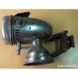 Faro de Bici o Moto Marca HELLA de carburo o acetileno-Años 20 30