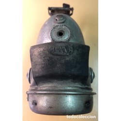 Faro de Bici o Moto Marca HELLA de carburo o acetileno-Años 20 30