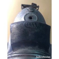 Faro de Bici o Moto Marca HELLA de carburo o acetileno-Años 20 30