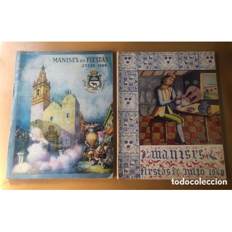 MANISES-2 PROGRAMAS DE FIESTAS-AÑOS 1966 1969