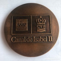 MEDALLA DE BRONCE CANAL DE ISABEL II. 1911 1986.