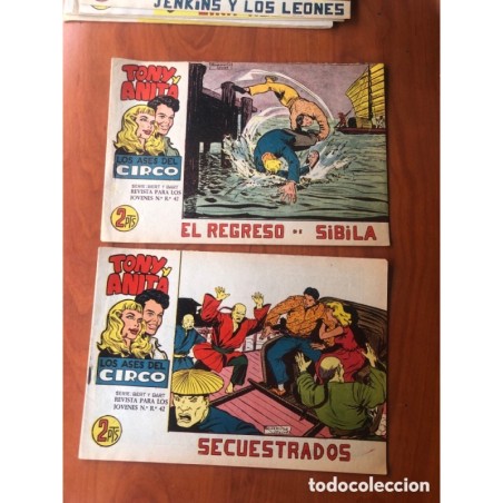 TONY Y ANITA-LOS ASES DEL CIRCO-ORIGINAL-8 NÚMEROS-EDITORIAL MAGA-AÑO 1960.
