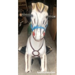 CABALLO DE FERIA ORIGINAL DE JUGUETE FIBRA.