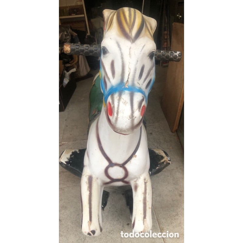 CABALLO DE FERIA ORIGINAL DE JUGUETE FIBRA.