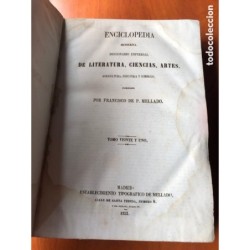 ENCICLOPEDIA MODERNA-DICCIONARIO UNIVERSAL DE LITERATURA,CIENCIAS, ARTES,AGRICULTURA TOMO21.AÑO 1853