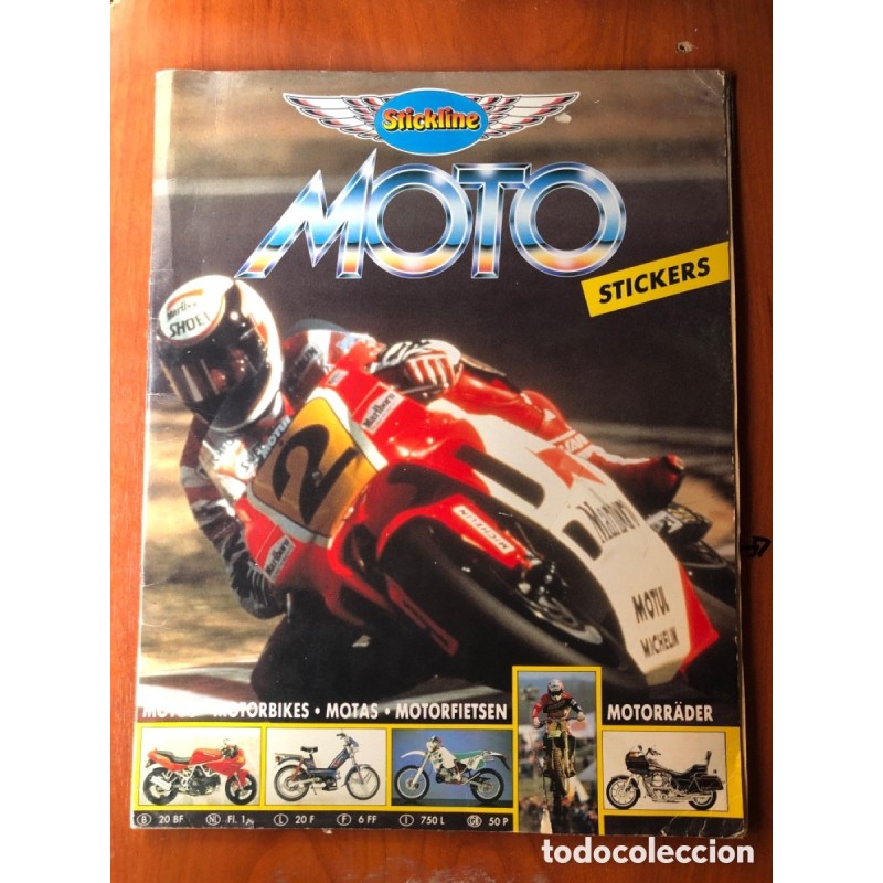 ALBUM STICKLINE MOTO STIKERS- COMPLETO-AÑO 1992