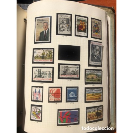 FILATELIA-ESTADOS UNIDOS-LOTE DE SELLOS ANTIGUOS ORIGINALES-DEL AÑO 1973 AL 1989