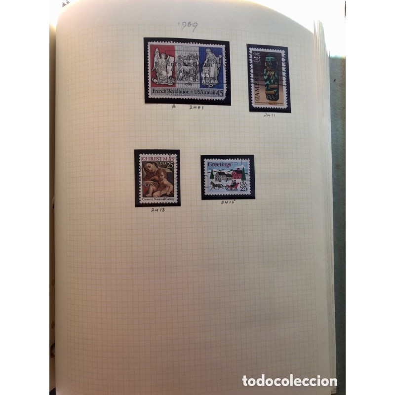 FILATELIA-ESTADOS UNIDOS-LOTE DE SELLOS ANTIGUOS ORIGINALES-DEL AÑO 1989 AL AÑO 2002
