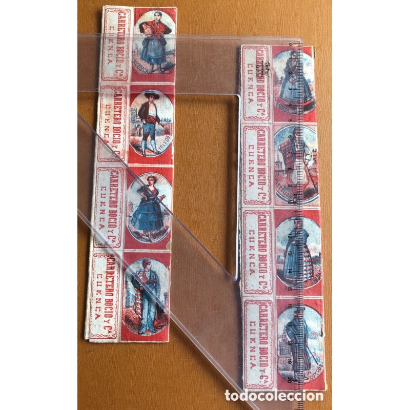 CUENCA-8 CAJAS DE CERILLAS-PERFECTO ESTADO SIN UTILIZAR-SIGLO XIX-CARRETERO ROCIO Y CA-CONQUENSE.