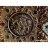 BRONCES ARTISTICOS-PLATO DE BRONCE MACIZO Y PORCELANA FABRICADO EN ESPAÑA.
