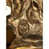 BRONCES ARTISTICOS-PLATO DE BRONCE MACIZO Y PORCELANA FABRICADO EN ESPAÑA.