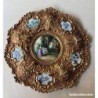 BRONCES ARTISTICOS-PLATO DE BRONCE MACIZO Y PORCELANA FABRICADO EN ESPAÑA.