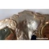 BRONCES ARTISTICOS-PLATO DE BRONCE MACIZO Y PORCELANA FABRICADO EN ESPAÑA.