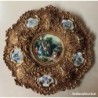 BRONCES ARTISTICOS-PLATO DE BRONCE MACIZO Y PORCELANA FABRICADO EN ESPAÑA.