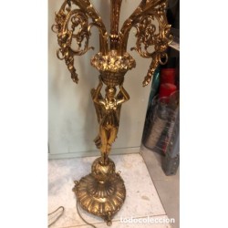 BRONCES ARTISTICOS-PAREJA DE CANDELABROS 6 BRAZOS.