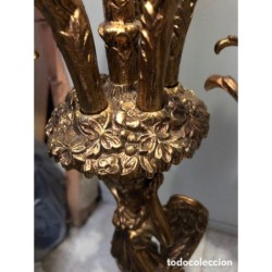 BRONCES ARTISTICOS-PAREJA DE CANDELABROS 6 BRAZOS.