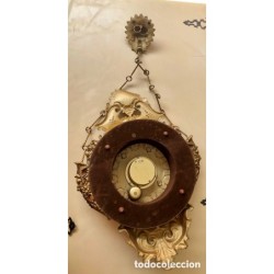 RELOJ DE PARED ANTIGUO LAFUENTE BRONCE MACIZO CON SONERIA.