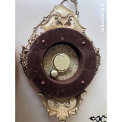 RELOJ DE PARED ANTIGUO LAFUENTE BRONCE MACIZO CON SONERIA.