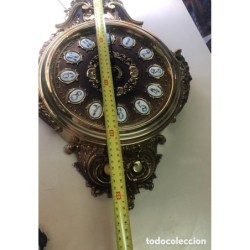 RELOJ DE PARED ANTIGUO LAFUENTE BRONCE MACIZO CON SONERIA.