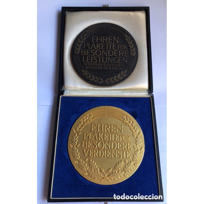 2 medallas de honor por servicios especiales HESSEN- Ehrenplakette für besondere Verdienste,Hessen.