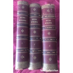 HISTORIA GENERAL DE VALENCIA-GASPAR ESCOLANO-3 TOMOS-AÑO 1878-80.