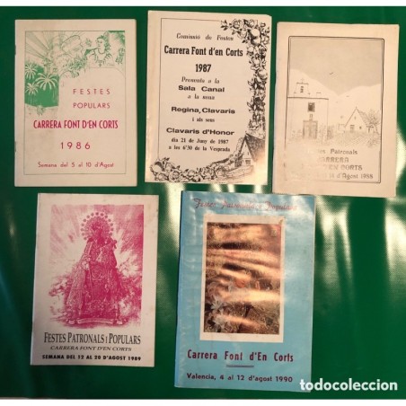 VALENCIA.FESTES PATRONALS Y POPULARS.CARRERA FONT DEN CORTS.4 PROGRAMAS.