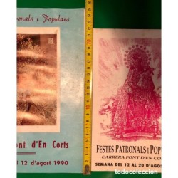 VALENCIA.FESTES PATRONALS Y POPULARS.CARRERA FONT DEN CORTS.4 PROGRAMAS.