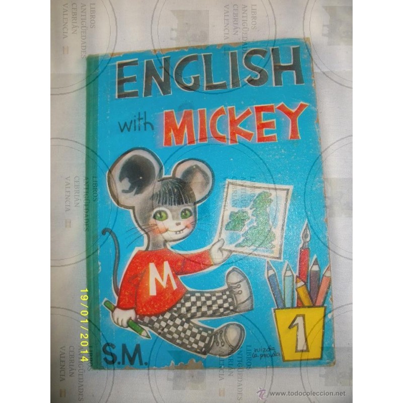 ENGLISH WITH MICKEY 1 EDICIONES S.M. 1965