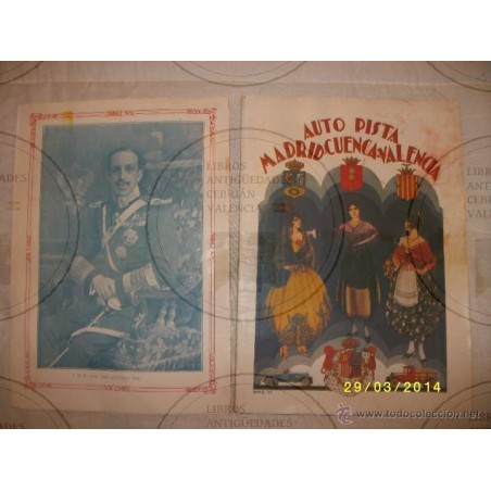 PROYECTO AUTOPISTA MADRID-CUENCA-VALENCIA .ORIGINAL .EXCLUSIVO. AÑO1927.