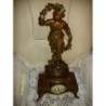 RELOJ ANTIGUO FRANCES CON ESCULTURA Y MARMOL