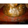 RELOJ ANTIGUO FRANCES CON ESCULTURA Y MARMOL