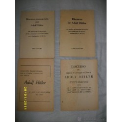 DISCURSOS ADOLF HITLER 4 FOLLETOS