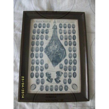 LA UNIÓN MUSICAL VALENCIA AÑO 1909 FOTOGRABADO AÑON