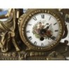 RELOJ DE SOBREMESA.ORIGINAL ANTIGUO CON ESFERA DE PORCELANA.EN BRONCE.
