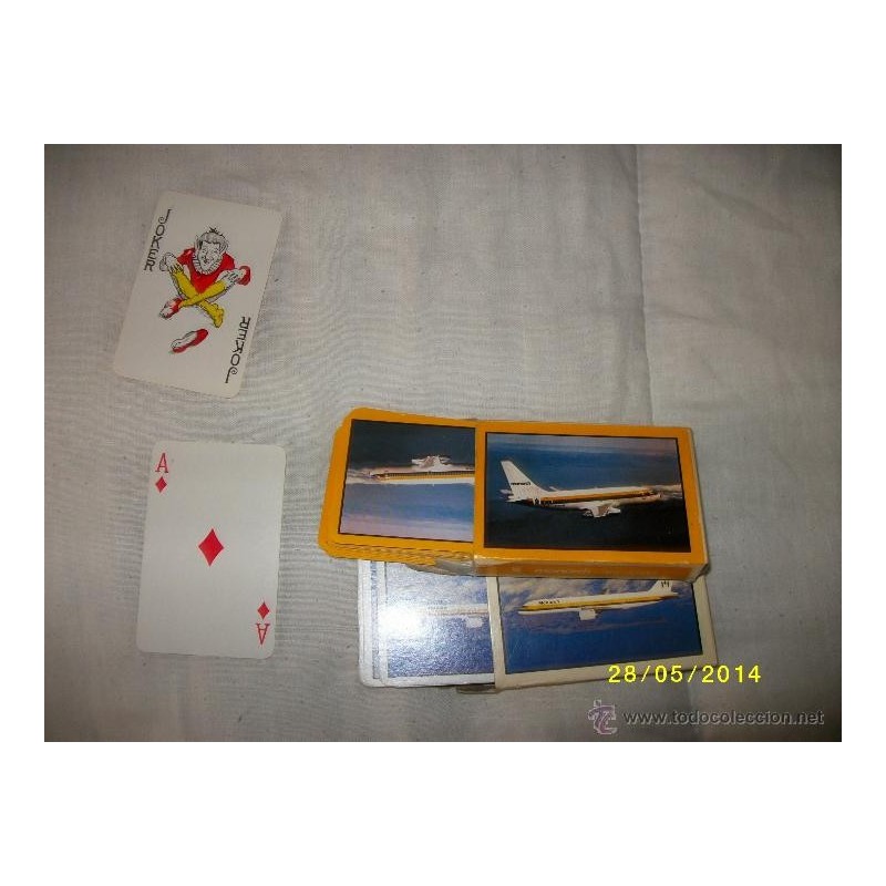 BARAJAS POKER MONARCH AIR LINES PLASTIC COATED