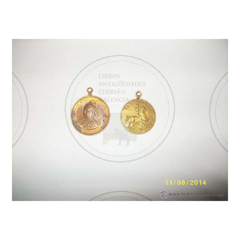 REINA VICTORIA DE INGLATERRA -DOS MEDALLAS.
