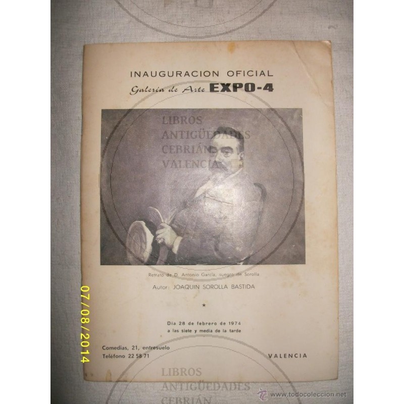 INAUGURACION OFICIAL GALERIA DE ARTE EXPO-4 1974