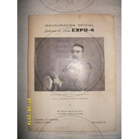 INAUGURACION OFICIAL GALERIA DE ARTE EXPO-4 1974