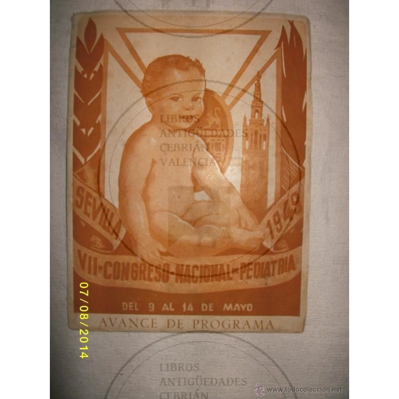 VII CONGRESO NACIONAL DE PEDIATRIA SEVILLA 1949