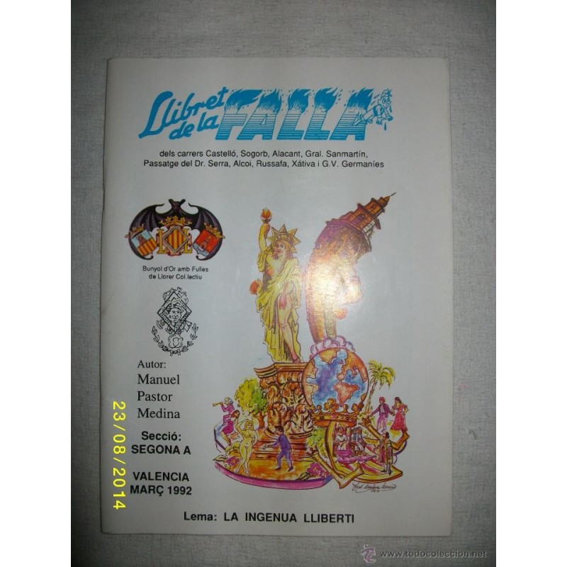 LLIBRET DE LA FALLA VALENCIA 1996 LLIBRET DE LA FALLA VALENCIA 1996