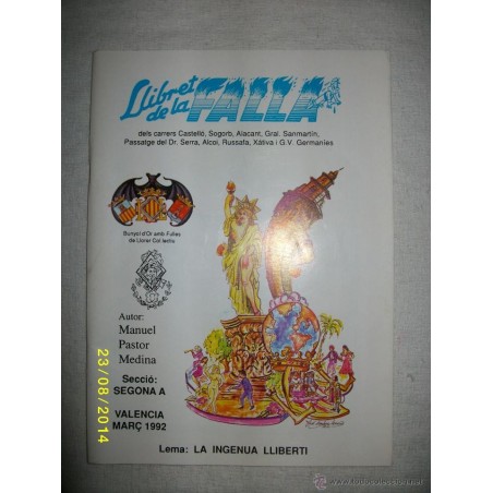 LLIBRET DE LA FALLA VALENCIA 1996