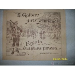EL GAITERO. AIRES ASTURIANOS. PARTITURA