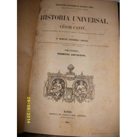 HISTORIA UNIVERSAL C. CANTÚ TOMO I 1854
