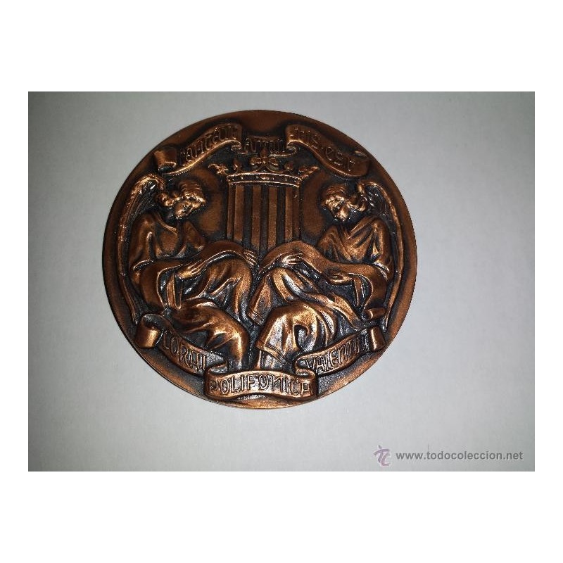 XXV ANIVERSARIO DE LA FUNDACION DE LA CORAL POLIFONICA VALENTINA 1942-1967.MEDALLA.