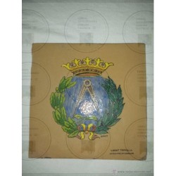 AzULEJO CON ESCUDO GIMART V.BONET TRENCO S.A. ARTESANOS EN LADRILLOS